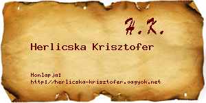 Herlicska Krisztofer névjegykártya