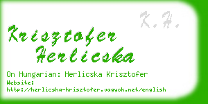 krisztofer herlicska business card